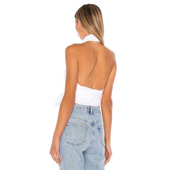 Superdown Jennifer Wrap Top - S - White - Picture 3 of 4